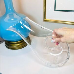 Bormioli Rocco ‘Aurum’ Handmade Glass Decanter w Cutout Handle, 50.75oz